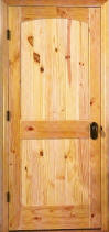 Knotty Pine Arch 2-Panel V-Grooved Interior Door